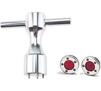 HISTAR - Pesi per Golf, 2 Pezzi, Colore Rosso + Chiave Argentata per Putter Titleist Scotty Cameron