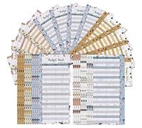 Histeaa 12 fogli di budget per spese, organizer per raccoglitori di bilancio A6, per contanti e libri contabili, per portafoglio, pianificatore del budget