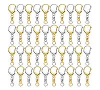 Histeaa Hardware per con Gancio Un D da 100 Pezzi con Anelli di Salto, Clip per nel Metallo con Catena per Ciondoli Artigianali DIY