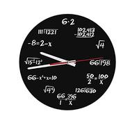 Histeaa Orologio da Parete Matematico, Orologio con Formule Matematiche Orologio Un Quiz nel Bianco e Nero Orologio con Equazioni Matematiche Unico per Casa, Ufficio