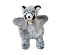 Histoire d'Ours - Doudou - Puppetta con panda rossa, 25 cm, colore: grigio - regalo per nascita - Sweety Mousse Marionette - Fedeli Compagni - HO3084