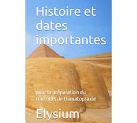 Histoire et dates importantes: pour la préparation du concours de thanatopraxie