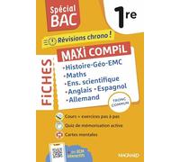 Histoires-Géo-EMC + Maths + Enseignement scientifique + Anglais + Espagnol + Allemand Tle: Tout le programme en 230 fiches : cours ultra-visuels, mémos, schémas-bilans, exercices et QCM
