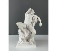 HISTONICA Fauno Barberini - Statua Satiro ubriaco, 24 cm, statua greca, decorazione statua