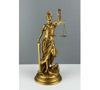 HISTONICA Statua di Temi, dea della giustizia, 32 cm, mitologia greca, arte scolpita, statua greca (dorata)