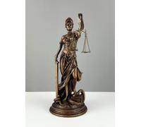 HISTONICA Themis - Statua della dea della giustizia, 32 cm, mitologia greca, scultura d'arte, statua greca (bronzo)