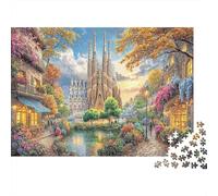 Historic Cathedral Puzzle 1000 Pezzi Stampe d'arte della cattedrale storica idea regalo gioco stimolante divertente per famiglie decorazione casa 52x38 cm
