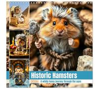 Historic Hamsters A wildly funny journey through the ages (Wall Calendar 2026 12" x 24" / 30 x 60 cm (aperto) Calvendo 12 Month Wall Calendar