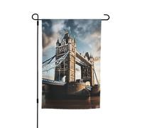 Historic Old Tower Bridge London Print 30,5 x 45,7 cm bandiera floreale da giardino per tutte le stagioni decorazione esterna spessa per prati bandiera