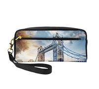 Historic Old Tower Bridge London Print Makeup Bag per le donne Impermeabile Pouch Toiletry Scuola Ufficio Viaggi Uso quotidiano