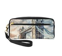 Historic Old Tower Bridge London Print Makeup Bag per le donne Impermeabile Pouch Toiletry Scuola Ufficio Viaggi Uso quotidiano