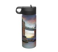 Historic Old Tower Bridge London Printing Travel 18oz Sport isolato Bollitore Bottiglia d'acqua Bollitore in acciaio inossidabile Tazza portatile