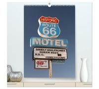 Historic Route 66 Motel (High Quality Premium Wall Calendar 2026 DIN A2 portrait),CALVENDO 12 Month Wall Calendar: The old Motel signs are the soul of Route 66