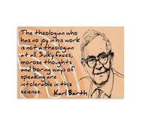 Historical Thinker Portrait with Wisdom Quote, Black and White Canvas Art for Bedroom Decor(Unframed,12x18inch(30x45cm))