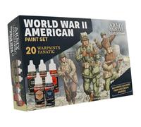 The Army Painter, Historical: WWII American Paint Set, 20 x 18 ml Warpaints Fanatic: 14 acrylic, 4 Washes, 1 Effect & 1 Metallic - Vernici per miniature forze USA WWII