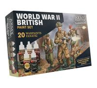 The Army Painter, Historical: WWII British Paint Set, 20 x 18 ml Warpaints Fanatic: 14 acrylic, 4 Washes, 1 Effect & 1 Metallic - Vernice per miniature delle British Armed Forces