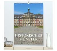 Historisches Münster (hochwertiger Premium Wandkalender 2026 DIN A2 hoch), Kunstdruck in Hochglanz: Eine Führung zu den eindrucksvollsten Denkmälern und Statuen der Hansestadt Münster.