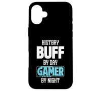 History Buff By Day Gamer By Night Costume per storici Custodia per iPhone 16 Plus