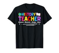 History Teacher Research Remember Analyse Share Maglietta