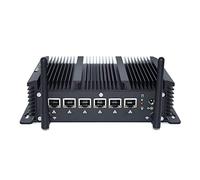 HISTTON Fanless Firewall PC, Firewall Hardware, OPNsense, VPN, Network Security Appliance, Router PC, Core i5-8265U 8GB DDR4 256GB SSD, AES-NI, 6 x 2.5GbE I225-V/1GbE I210 LAN, HD, WiFi, Auto Power On