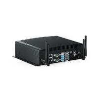 HISTTON Fanless Mini PC Core i7-10710U, 64GB RAM 1TB M.2 SSD, PC Industriale with 6 RS232 COM, HD+DP+Type-C Triple Display, 2 LAN, 8 USB, GPIO, SIM, Wifi, BT4.2, Mini PC Windows 11 Pro, Linux/Ubuntu