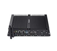 HISTTON Mini PC Desktop PC Core i5-4200U, 8GB RAM, 128GB SSD, Micro PC, Dual LAN, BT, Industrial Mini PC with HDMI/VGA Port, 6 RS232 COM, Support Windows 10 Pro/Linux