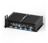 HISTTON Mini PC Fanless industriale Core i7-8550U,DDR4 16GB RAM 512GB mSATA SSD,6 RS232 COM,HD+VGA Dual Display,2x2.5G LAN,USB3.0/2.0,Wifi5,BT4.2,Mini PC Win 11,supporto Ubuntu/Win10