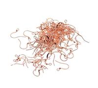 Hisxrcal 100 Pezzi Gancio Orecchini Amo Francese Filo Ottone Ottimo per Lavori Manuali Gioielleria Adatti per Fai da Te Regali Decorazione Abitazione Uso, Oro Rosa
