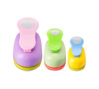 Hisxrcal 3 Pezzi Craft Hole Punch Portable Shape Cutter Tool DIY Circle Paper Craft Hole Punch Scrapbooking Confetti Classroom, 8mm 16mm 25mm