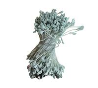 Hisxrcal 360 Pezzi Stami Artificiali Doppio Pistillo di Fiori Creati in Filo di Cotone E Gesso per Abbellire Capelli Progetti Manuali Bouquet Floreali Bigliett, Verde, 2MMx60mm
