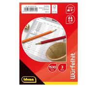 Idena 40170 - Cubo con 3 blocchi da 85 fogli ciascuno per 1530 giochi, dimensioni ca. 10,5 x 15 cm, ideale per casa, giardino e viaggio