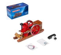 Hit and Miss - Modello motore per adulti, 1/4 mini motore orizzontale monocilindrico a 4 tempi, con sistema di accensione e espositore in legno, decorazione agricola vintage e regalo (RTR)