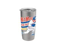 Hit Difficile Run Veloce Girare A Sinistra Baseball Divertente Sport Mamma Pap Bicchiere termico in acciaio inox doppia parete
