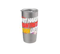 Hit Difficile Run Veloce Girare A Sinistra Baseball Divertente Sport Mamma Pap Bicchiere termico in acciaio inox doppia parete