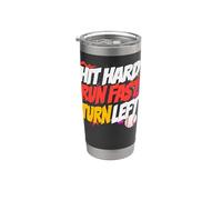 Hit Difficile Run Veloce Girare A Sinistra Baseball Divertente Sport Mamma Pap Bicchiere termico in acciaio inox doppia parete