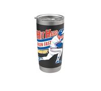 Hit Difficile Run Veloce Girare A Sinistra Baseball Divertente Sport Mamma Pap Bicchiere termico in acciaio inox doppia parete