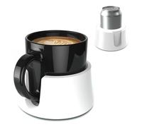 HIT PRODUCTS TableCoaster - Portabicchieri da tavolo e da scrivania, originale anti-fuoriuscita, bianco ghiacciaio, supporto per bevande per camper e barca, un sottobicchiere a prova di punta con base