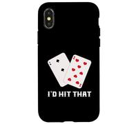 Hit That 11 Of Blackjack Card Game Amante Divertente Gioco d'azzardo Custodia per iPhone X/XS