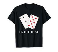 Hit That 11 of Blackjack Card Game Amante Divertente Gioco D'Azzardo Maglietta