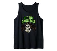 Hit The Dang Ball Baseball Skull Bat Wings Player Canotta