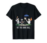 Hit The Dang Ball Funny Ducks Giocatori di Baseball Maglietta