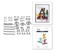 Hit The Slopes Etched Dies from The Ski-Son's Greetings Collection by Simon Hurley