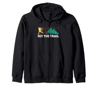 Hit The Trail Runner Vintage Running Felpa con Cappuccio