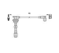 HITACHI 134118 Kit cavi accensione per HYUNDAI,KIA