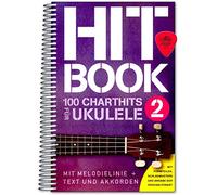 Hitbook 2-100 Chart Hits per ukulele (con testi e accordi) - Singbook con Dunlop Plek - Verlag Bosworth BOE7899 9783865439949