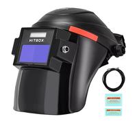 HITBOX Casco per Saldatura TIG Freddo Ture Colore Oscurante Sincronizzato Maschera per Saldatrice per Saldatore a Freddo HBT2000PRO Cavo da 5 M HB888