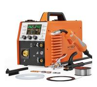 HITBOX Saldatrice MIG 6 in 1 250A 230V Digitale con Display LED, Gas/Gasless, Filo Animato e Pieno, MIG/ARC/Lift TIG Inverter, Supporta Spool Gun, Saldatura Alluminio (MIG250)