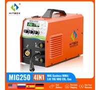 HITBOX Saldatrice MIG Semi-Automatica Sinergia 220V ARC TIG Saldatore Inverter Argon CO2 Saldatrice multiuso MIG250 MIG250 2kg Wire