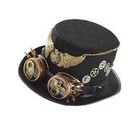 Hitburu Cappello Steam Punk Copricapo Gotico Portatile Con Goggle