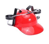 Hitburu Caschi Guzzler Birra Soda - Cappello da Festa per Bere,Caschi da bevitore di Birra e bibite, Regalo per Feste con Cinturino Regolabile, Rosa Giallo Rosso Blu
